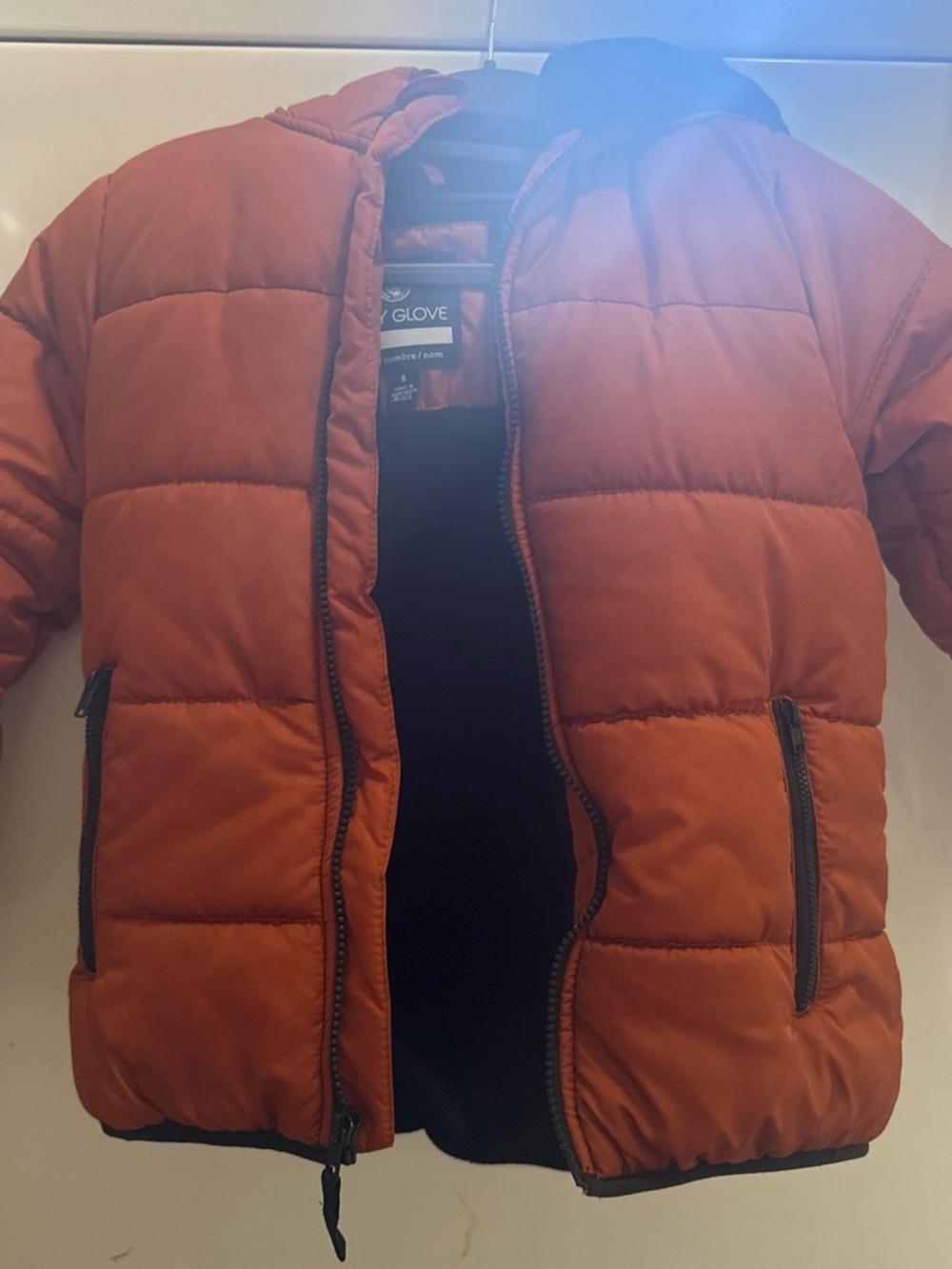 Body Glove Orange Quilted kids Puffer Jacket with Hood